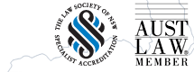 The Law Society of NSW  Specialist Accreditation & AUST LAW Member